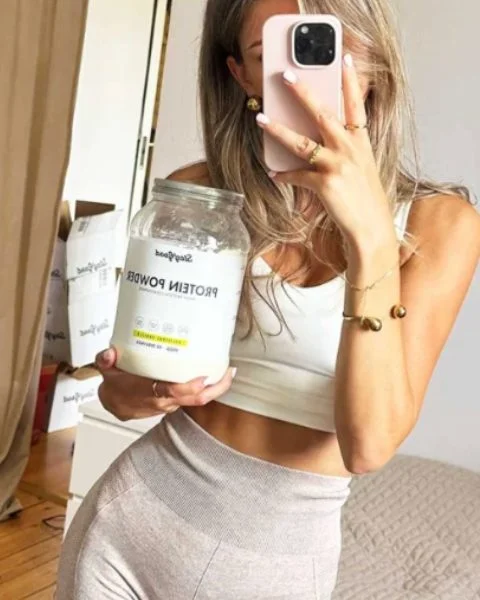 Kund med proteinpulver